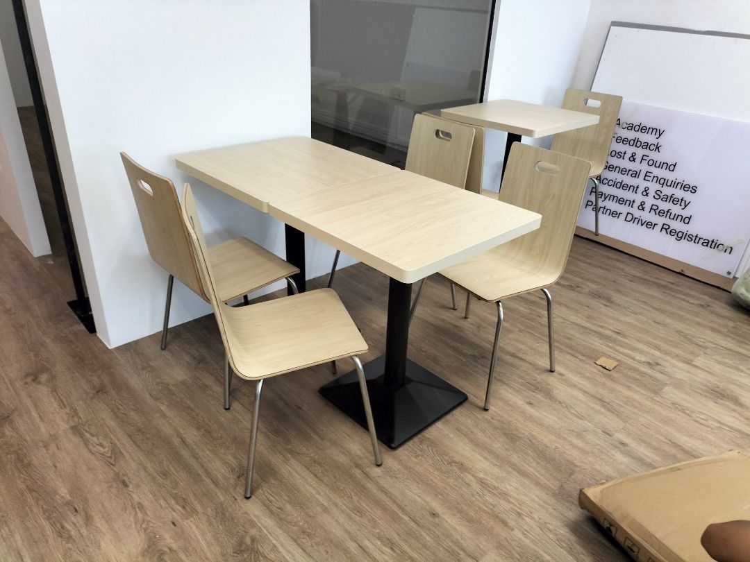 TSDT 00U, TSDT 00V Dining table chair set, home, restaurant, cafe, furniture photo (Category: Tables & Sets) located in Singapore. Submitted by bestdealglobal (Listing ID 1459390760, Image 3). Description: * We are the reliable furniture supplier for MOE, MOM, MOF,MINDEF, MHA, MCI, National Gallery Singapore, Government and Private Schools (Singapore Poly, Ngee Ann Poly, NYP, ITE etc) , Singapore Police Force etc. * We have also supplied office/r