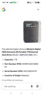 Western Digital WD Elements SE 1TB External Hard Drive