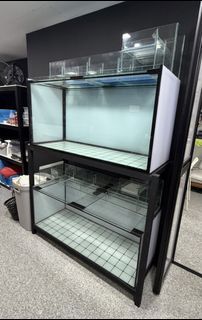 4ft x 20” x 2ft 2 tier tank with top sump