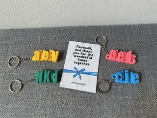 CHILDREN’s DAY GIFT 3D KEYCHAIN NAME CUSTOM GRADUATION GIFT PARTY SOUVENIR BIRTHDAY FAREWELL COLLEAGUE COLORFUL CUSTOM CARD NURSE COLLEAGUE TEAM PRESENT