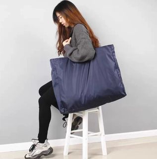 Extra Large Foldable Tote Bag with Zipper Oversized Travel Bag Water Resistant Shopping Bag Lightweight Reusable E