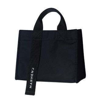 Recycle Nylon Snap Button Closure Tote Crossbody Bag 2 color options - Black / Khaki