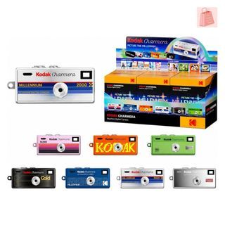KODAK CHARMERA Keychain Digital Camera Blind Box Millennium Single Box (1PC),Mini Camera,Digicam,Video Recording,Bag Charm,1.6 Megapixels,Micro SD Card Slot,for Beginners Teens&Adults