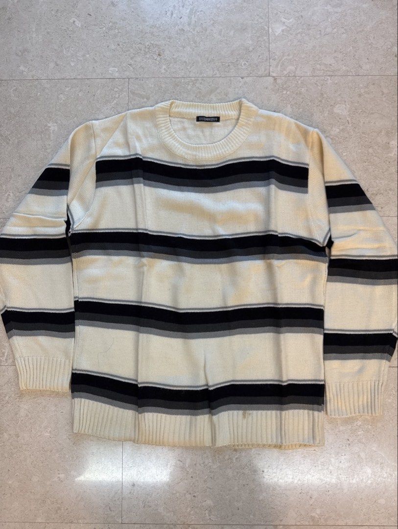 Striped Long Sleeve Winter Sweater (Category: Tshirts & Polo Shirts) located in Singapore. Submitted by sg_platinum (Listing ID 1459774983, Image 1). Description: PTP 57cm Stretchable material Mailing for $3.