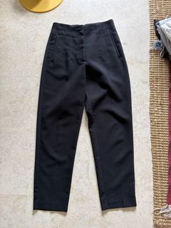 Zara Black High Waisted Tailored Trousers Size S