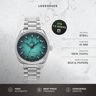 New 2026 Omega Seamaster Aqua Terra 150M 22010412103006 220.10.41.21.03.006 Turquoise Dial, Bracelet